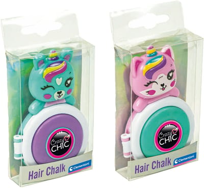 Clementoni - Crazy Chic - Haarkrijt - Eenhoorn - Paars/Groen- vanaf 6 jaar