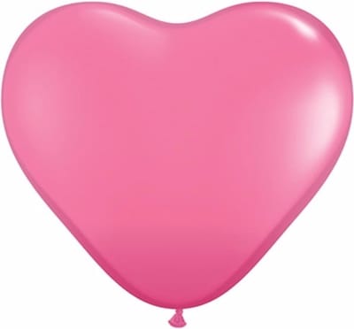 Shoppartners HSP Hartjes ballonnen - roze - 15x - ballon - 25 cm