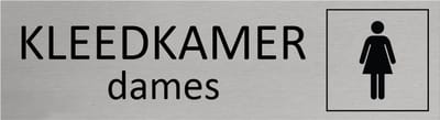 CombiCraft Aluminium deurbordje Kleedkamer dames 165x45mm - per stuk