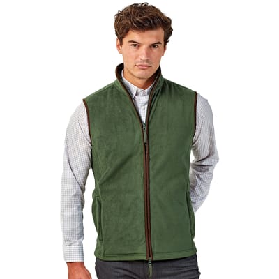 Premier Heren Artisan Fleece Gilet (Mosgroen/bruin)