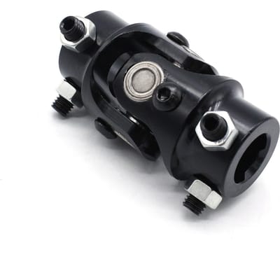 Stuurkolom U-koppeling 3/4in DD X 3/4in DD Zwart gepoedercoat Universeel zwart