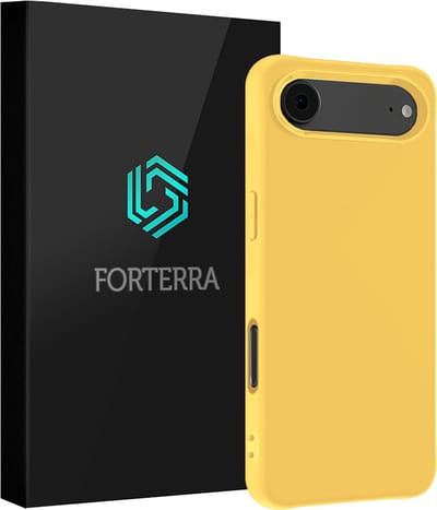 Hoesje Geschikt voor Apple iPhone Air - Sterk & Shockproof - Siliconen Case - Hoes Cover - Geel