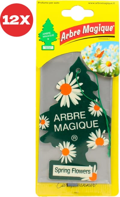 12 stuks Voorjaarsbloemen Arbre Magique Geurboom luchtverfrisser voor in de auto Spring Flowers – Car Parfum – Geurboompje – Geurbooster – Wonderboom – Geurverfrisser – Nieuwe Auto – Autogeur – Autoparfum – Geurblad