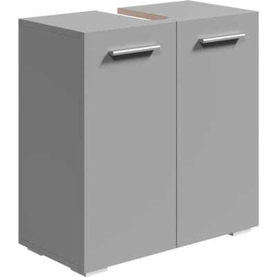 Badplaats Wastafelkast Jupiter 60 x 30 x 60 cm – Mat Grijs – Badkamerkast – Staand Wastafelmeubel