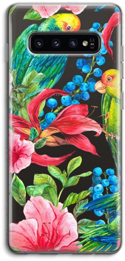 Case Company® - Hoesje geschikt voor Samsung Galaxy S10 4G hoesje - Papegaaien - Soft Cover Telefoonhoesje - Bescherming aan alle Kanten en Schermrand