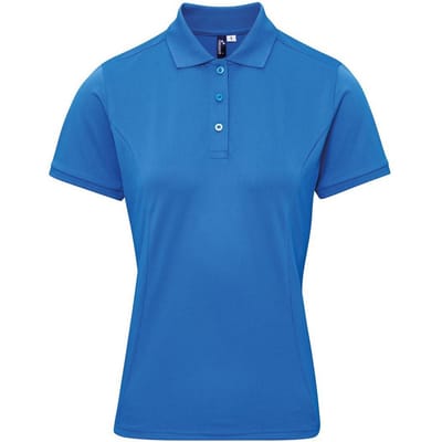 Premier Dames/Dames Coolchecker Plus Poloshirt (Saffierblauw)
