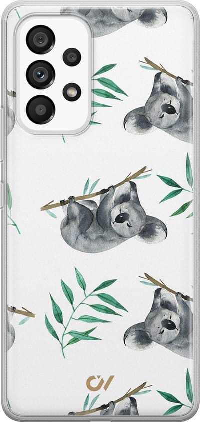 Hoesje geschikt voor Samsung Galaxy A53 hoesje - Koala Print - - Wit - - Casevibes