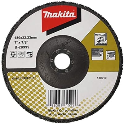Makita reinigingsschijf zwart 180 mm glasvezelversterkt - B-28999