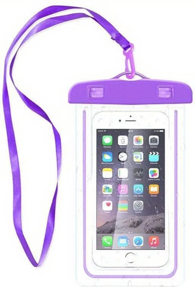 Livano Waterdichte Telefoonhoesjes - Waterdicht Telefoonzakje - Waterproof Festival Opbergtasje - Documententasje - Waterbestendig - Paars
