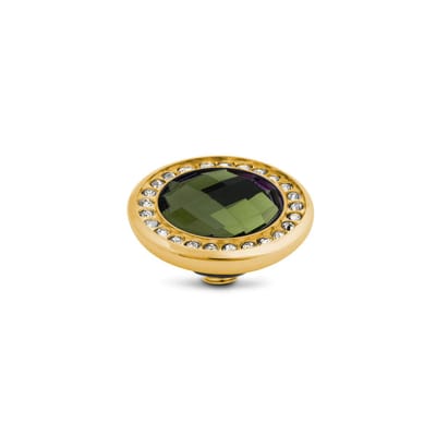 Melano Vivid Crystal CZ Steentje Olive Goud