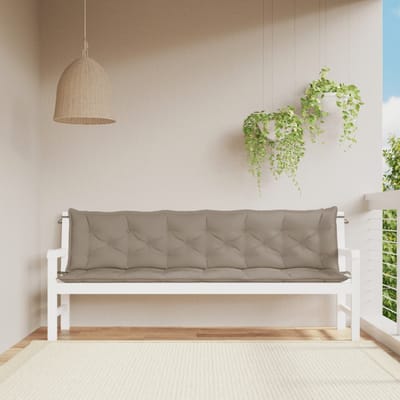 vidaXL - Tuinbankkussens - 2 - st - 200x50x7 - cm - oxford - stof - taupe