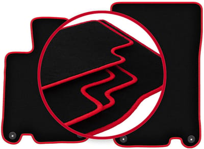 CARLUX-RED automatten voor: Mercedes SL R230 roadster (2001-2011)