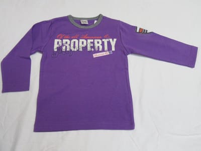 Dirkje , jongens ,t-shirt met lange mouw , paars property , 92 - 2 jaar