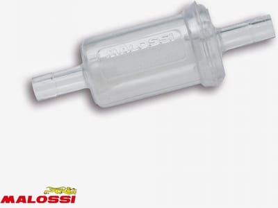 malossi transparant brandstoffilter Ø5mm voor motor scooter quad fiets cyclo enduro nieuw