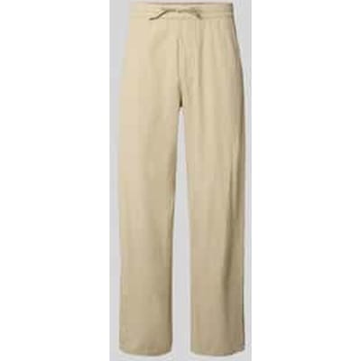 Stoffen broek met achterzakken