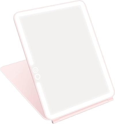 Opvouwbare Verlichte Make-upspiegel met 72 LED en Aanraakscherm - Draagbaar en USB Oplaadbaar