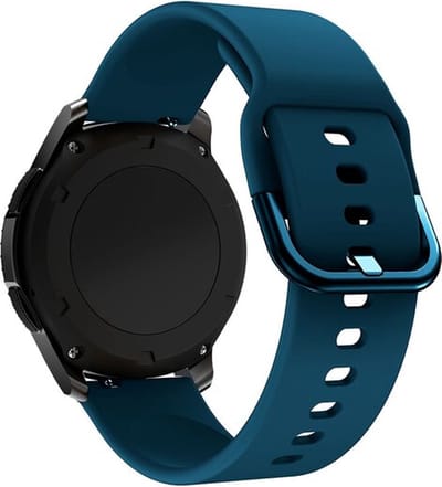 By Qubix - Geschikt voor Garmin bandje - Geschikt voor Garmin Vivoactive 4 / 4L - Siliconen sportband - Zee blauw - Smartwatch bandje 22mm
