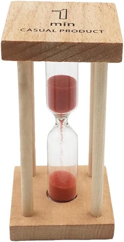 Mini Zandloper Timer 1 Minuut met Rood Zand voor Koken en Decoratie