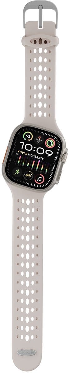 DECODED Ares Apple Watch Band - Ergonomische 21° Tilt voor Directe Leesbaarheid in Beweging - Grip O™ Antislip en Ademend Materiaal - Zweetbestendig en Antimicrobieel - Lichtgewicht en Duurzaam - Voor Apple Watch 44mm-49mm (Inclusief Ultra 1 & 2)
