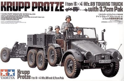 Tamiya Modelbouwpakket Militaire voertuigen - 35259 German Krupp Protze w/ 37mm PAK with 4 Figures Plastic - 1:35 - Modelbouw