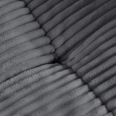 DESMIU Zitbank 2-Zits 121 Cm - Compacte Corduroy Loveseat Met Gevoerde Kussens - Voor Woonkamer En Slaapkamer - Hout En Stof Grijs