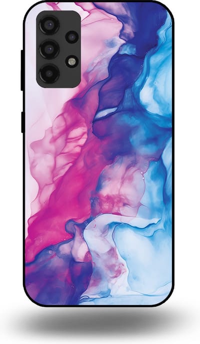 Smartphonica Telefoonhoesje Geschikt voor Samsung Galaxy A32 4G met Roze Blauw Marmer Opdruk - TPU Backcover Case Rose Blue Marble Design geschikt voor Samsung Galaxy A32 4G