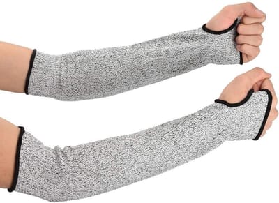 Flexibele en Comfortabele Arm Bescherming Case voor Voorarm, Bescherming tegen Brandwonden en Hoge Temperaturen voor Sporten zoals Basketbal, Hardlopen, Fietsen en Golf, Wit en Grijs