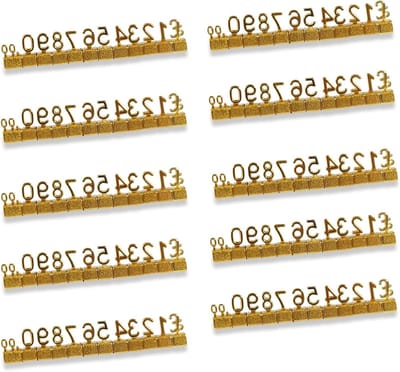 50 Stuks Digitale Prijskaartjes 3D Metalen Rekken Verstelbare Prijs Kubus Kit voor Winkel Display en Sieraden Presentatie, Ideaal voor Kantoor en Horloge Winkels