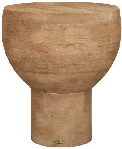 PTMD Erno Natural Mango Wood Sidetable On Base Round