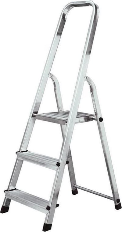 Trapladder 3 treden ALUMINIUM Europese keuring EL1503 ProLIne
