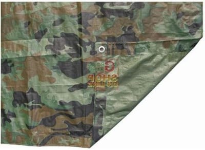 Dekzeil Scheurbestendig - Afdekzeil UV-bescherming - Buiten Spullen Beschermen - Versterkte Touwranden Ogen - 3x4 Meter - Camouflage