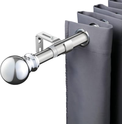 Verstelbare telescopische gordijnroede 86-132 cm voor keuken, slaapkamer en kantoor