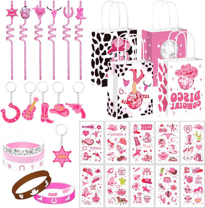 Feestpakket Meisjes - Verjaardag Set - Cowgirl Thema - Verschillende Decoraties - 40 Delen - Roze