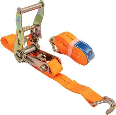 Sjorband met ratel - Spanband - Lading vastzetten - Hoge treksterkte - 3 meter - Grijs