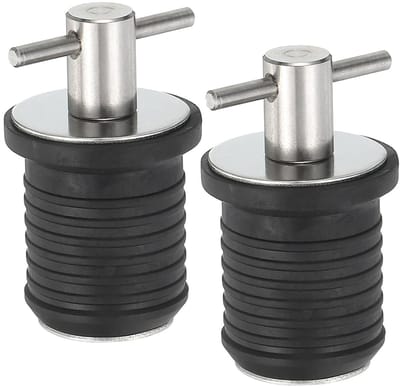 MTTproducts- Bootafvoerplug Waterdicht - Afvoerstop - Korfplug - Afvoerplug Gootsteen - Afvoerplug zonder Overloop - 2 Stuks - 25 mm Diameter