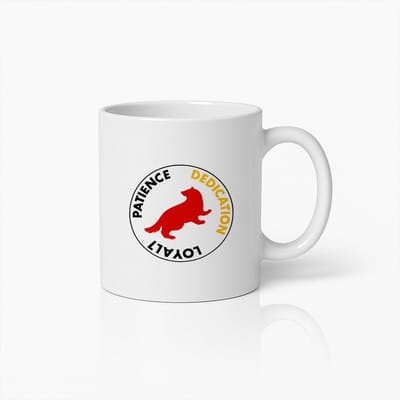 Hondenliefhebber Mok 330ml – Geduld Loyaliteit Toewijding Koffiebeker – Cadeau voor Huisdiereigenaren en Dierenliefhebbers