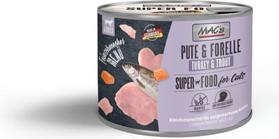 MAC's Superfood Kattenvoer Fijnproever Natvoer Blik - Kalkoen & Forel 6x 200g met hoog vers vleesgehalte 99%