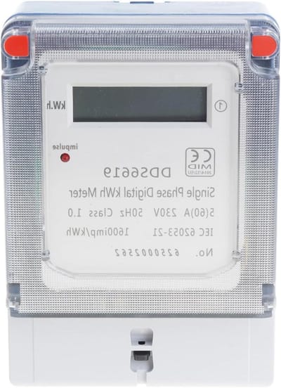 Digitale KWh Meter - Energieteller Wanden - Energieverbruik Meten - Real-time Weergave - 145mm x 70mm - Wit