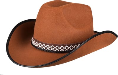Boland - Hoed kind cowboy Tommy bruin - 55 - Kinderen - Jongens en meisjes - Cowboy - Indiaan