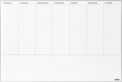 DESQ® Weekplanner | Magnetisch | Aluminium Ultra Thin Frame | 60 x 90 cm