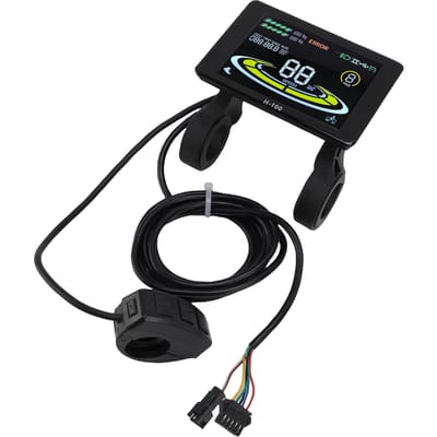 Elektrische Scooter Display Meter Ergonomische Externe Toetsen Kleurenscherm Bedieningspaneel met SM Connector voor Modificatie black