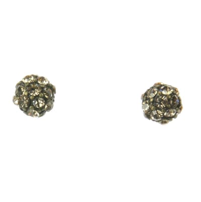 Behave - Oorknop bolvormig met steentjes - 6mm
