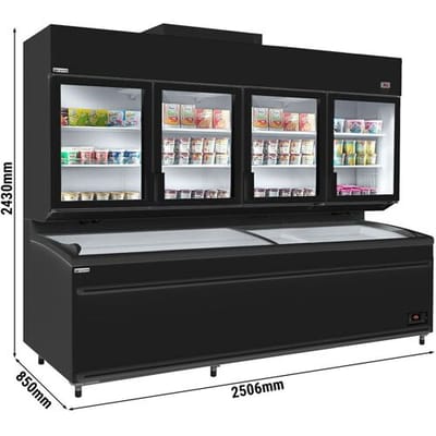 GGM Gastro Wandkühl-/tiefkühlregal - 2500mm - inkl. Tiefkühlinsel