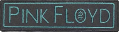 Pink Floyd - Division Bell Text Logo Patch - Zwart/Groen