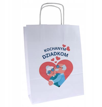 Papieren Cadeautas voor Opa & Oma - 24x10x32 cm