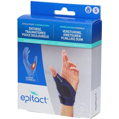 Epitact® Immobiliserende Duimspalk Verstuiking - Kwetsuren Pijnlijke Duim Rechts Small 1 Verband(en)