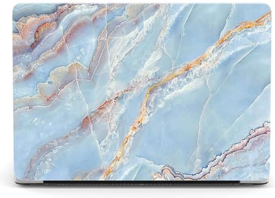 Laptop Hoes - Geschikt voor oude MacBook Air - Voor Air 13 inch A1466 en A1369 (2010-2012) - Marmer Blauw