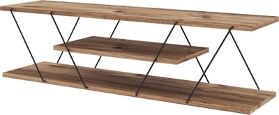 TV Meubel - Stijlvol Zwart & Walnoot Design - 120x33x30cm - Duurzaam Melamine Materiaal