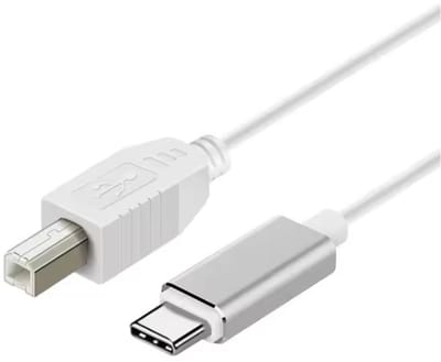CHPN - USB-C naar OTG Kabel - Printerkabel - Telefoonkabel - Kabel om jouw muziekinstrument aan te sluiten - Wit - 1meter - Universeel