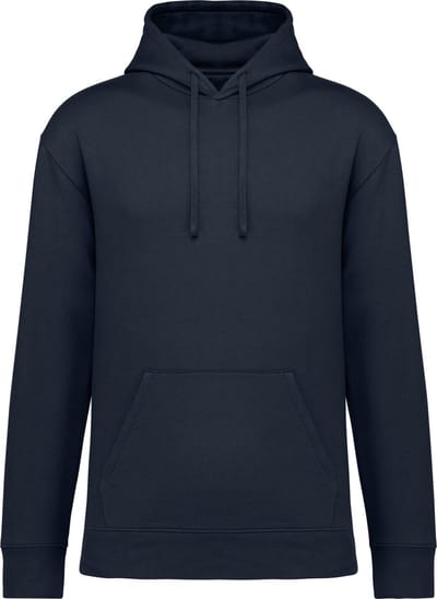 Native Spirit Ecologische uniseks sweater met capuchon en afhangende mouwen in geborsteld fleece NS436 - Navy Blue - 3XL